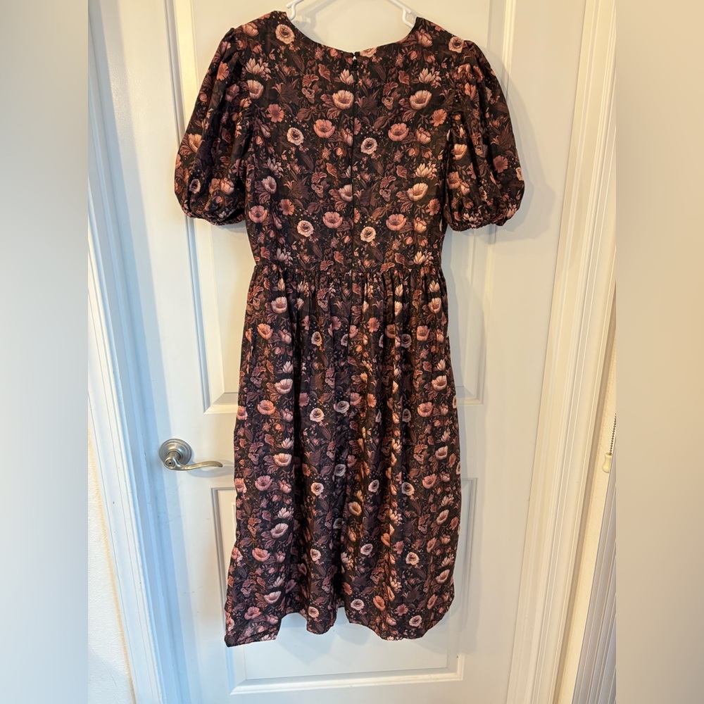 Ivy City Co Black and Pink Floral Dress - Picture 5 of 8